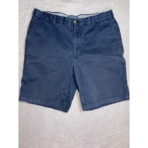 Peter Millar Mens Navy Blue Flat Front Chino Shorts Size 36 MCOB31